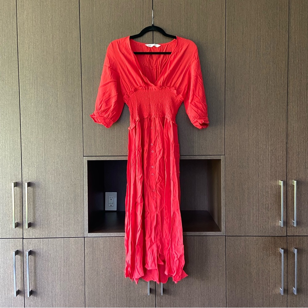 Zara Red Midi Dress
